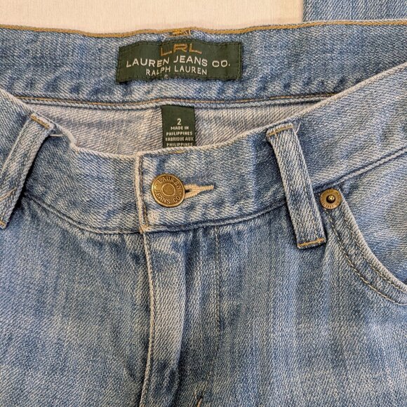 Lauren Jeans Co. Ralph Lauren Women's Medium Wash Straight Leg Jeans. Size 2 - Picture 2 of 5